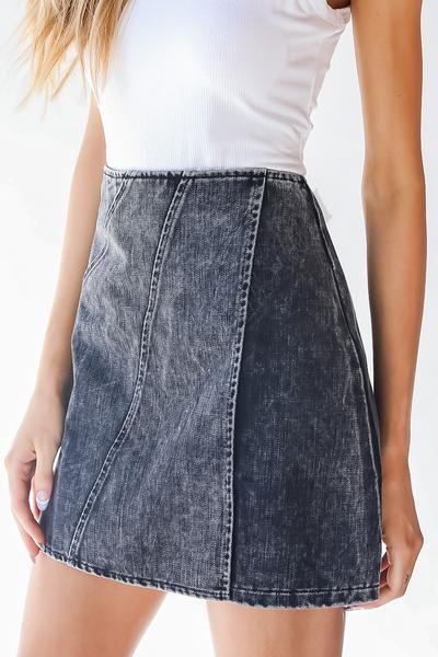 Pick A Side Denim Mini Skirt ● Dress Up Sales - -4