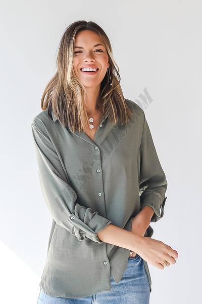 On Discount ● Catching Feelings Button-Up Blouse ● Dress Up - -1