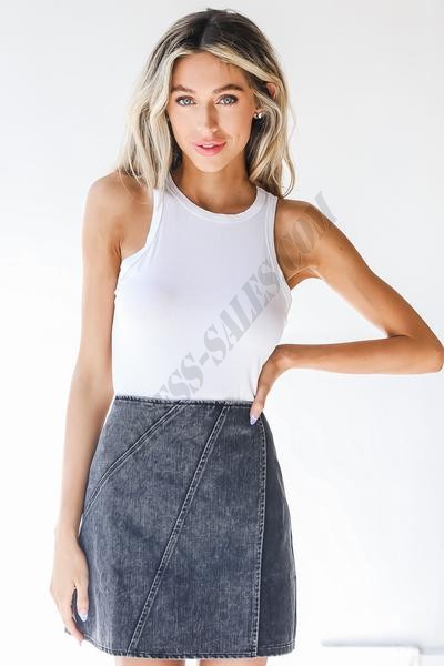 Pick A Side Denim Mini Skirt ● Dress Up Sales - -0