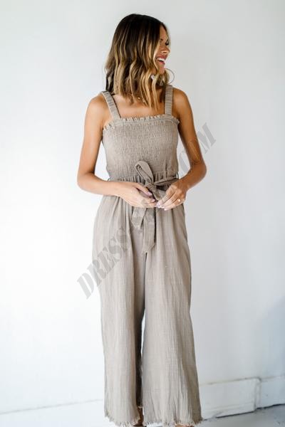 On Discount ● Take Me Out Linen Jumpsuit ● Dress Up - -3