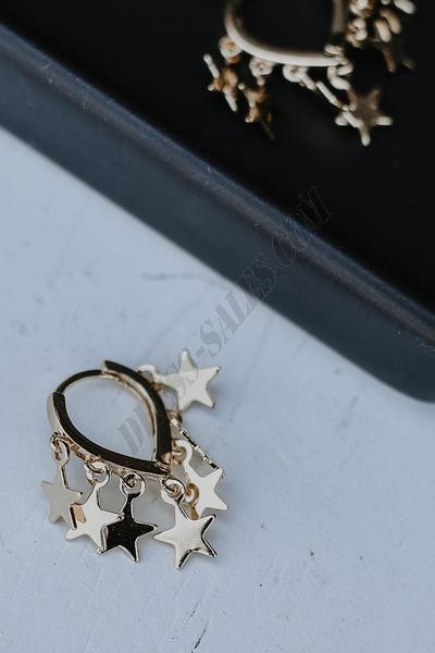 On Discount ● Aspen Gold Star Mini Hoop Earrings ● Dress Up - -2