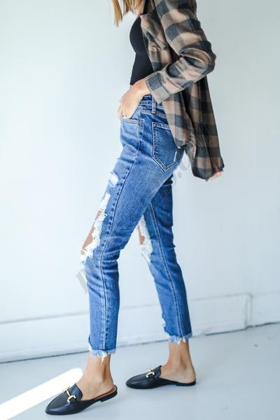 Gracie Distressed Skinny Jeans ● Dress Up Sales - -3