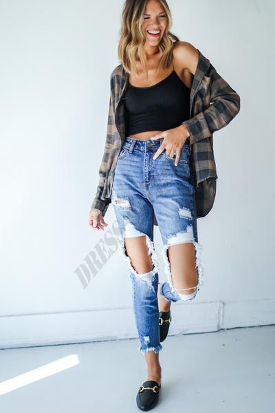 Gracie Distressed Skinny Jeans ● Dress Up Sales - -1