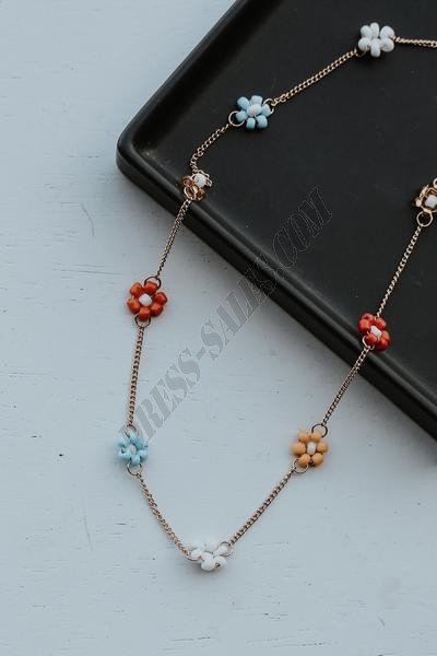 On Discount ● Rosie Beaded Flower Necklace ● Dress Up - -3