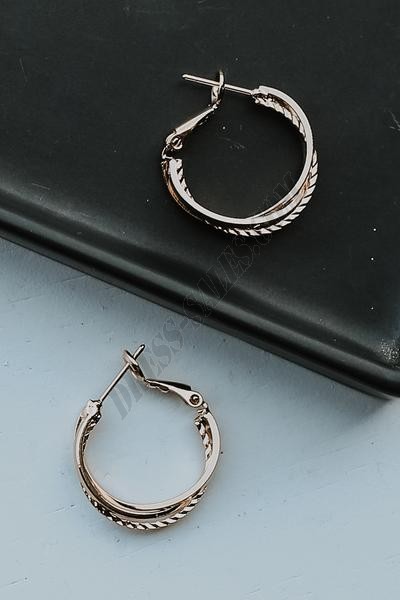 On Discount ● Aurora Gold Twisted Hoop Earrings ● Dress Up - -1