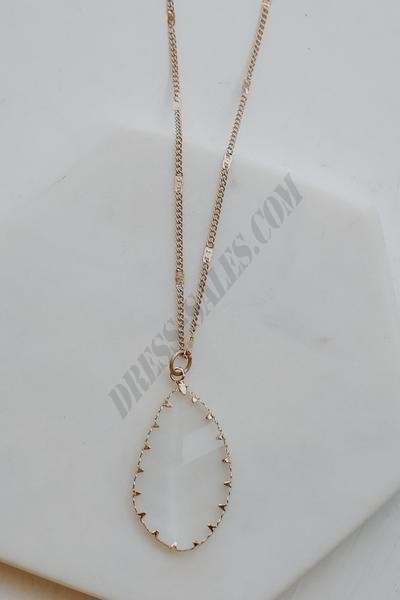 On Discount ● Harper Gold Gemstone Necklace ● Dress Up - -3