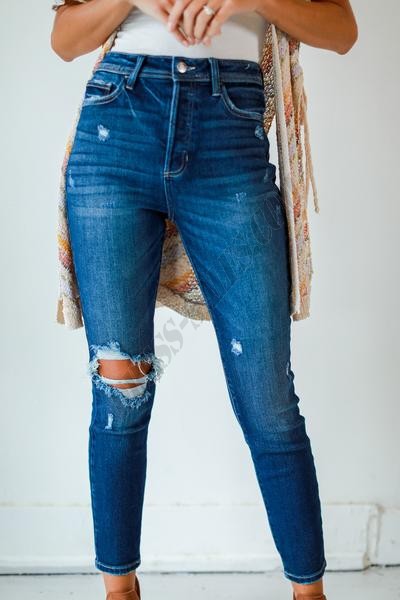 Leah Distressed Skinny Jeans ● Dress Up Sales - -1