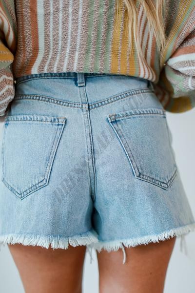Sloane Distressed Denim Shorts ● Dress Up Sales - -3