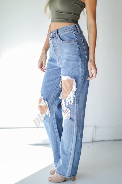 Eliza Distressed Dad Jeans ● Dress Up Sales - -4
