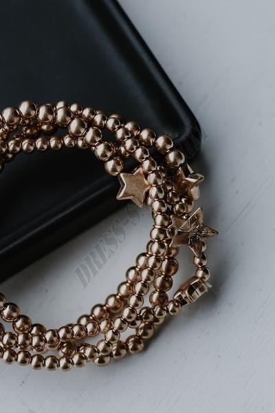 On Discount ● Bianca Gold Star Beaded Bracelet Set ● Dress Up - -2