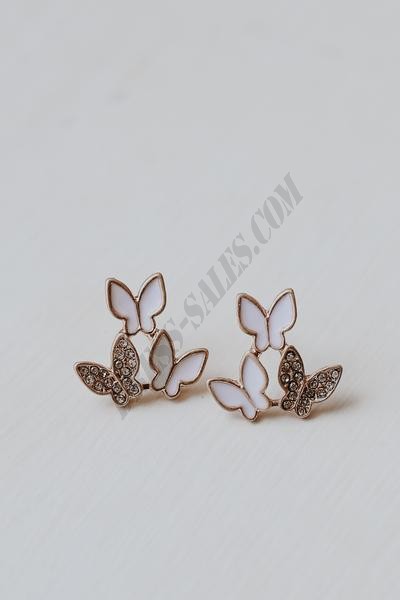 On Discount ● Mallory Butterfly Stud Earrings ● Dress Up - -3