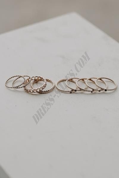 On Discount ● Hope Dainty Gold Ring Set ● Dress Up - -1