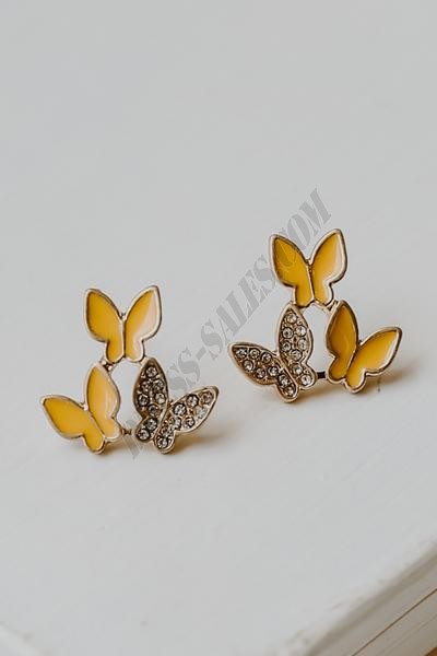 On Discount ● Mallory Butterfly Stud Earrings ● Dress Up - -4