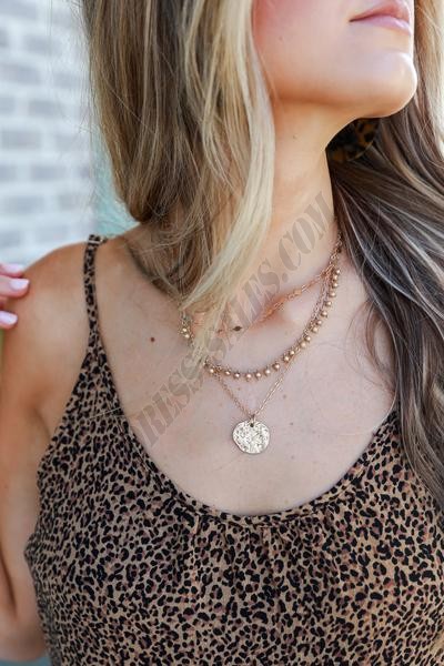 On Discount ● Hallie Gold Layered Necklace ● Dress Up - -2