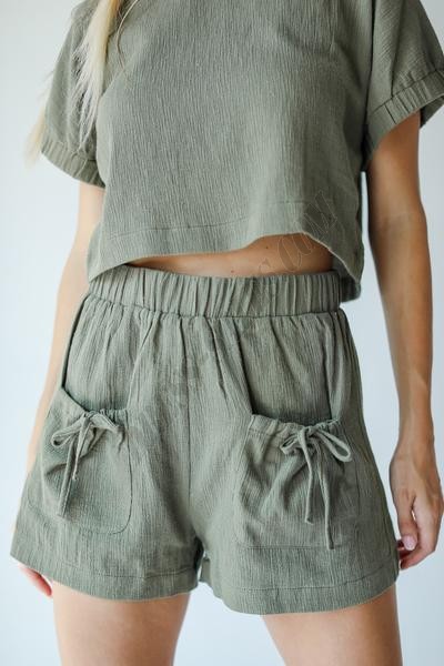 On Discount ● Picture Perfect Linen Shorts ● Dress Up - -0