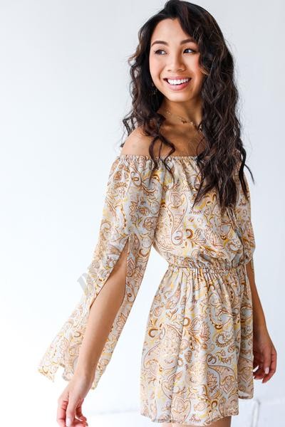 On Discount ● Brunch With Me Paisley Romper ● Dress Up - -1