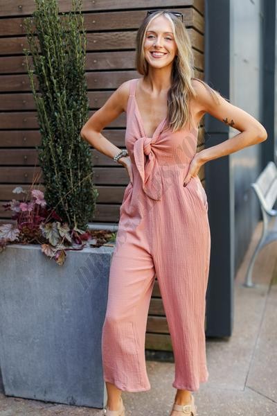On Discount ● Meet You There Linen Jumpsuit ● Dress Up - -3