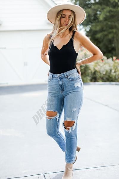 Demi Distressed Boyfriend Jeans ● Dress Up Sales - -2
