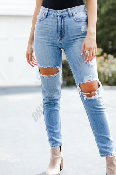 Demi Distressed Boyfriend Jeans ● Dress Up Sales - -1