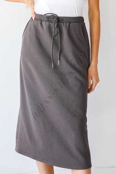 Kickin' It Drawstring Midi Skirt ● Dress Up Sales - -3