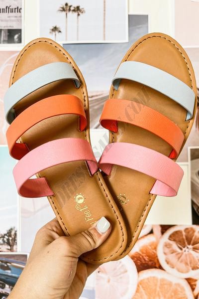 Key West Strappy Slide Sandals ● Dress Up Sales - -0
