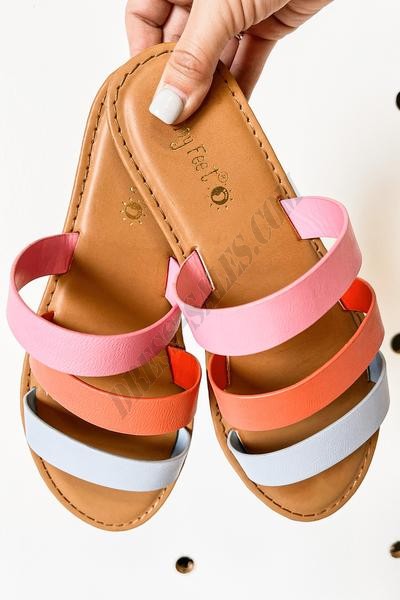 Key West Strappy Slide Sandals ● Dress Up Sales - -2