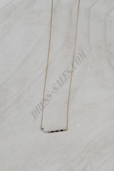 On Discount ● Sadie Gold Bar Necklace ● Dress Up - -1