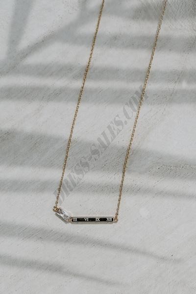 On Discount ● Sadie Gold Bar Necklace ● Dress Up - -2