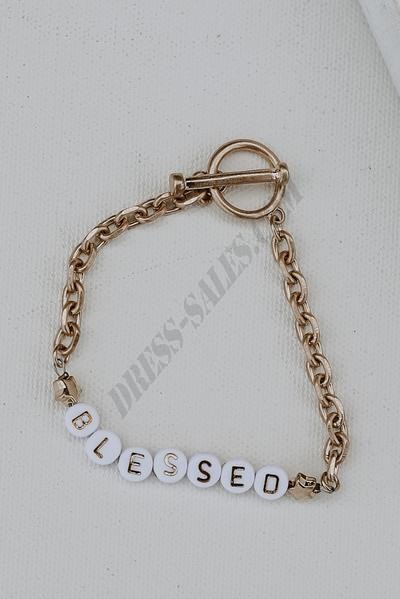 On Discount ● Blessed Gold Beaded Bracelet ● Dress Up - -1