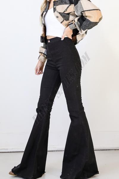 Reagan Black Flare Jeans ● Dress Up Sales - -2