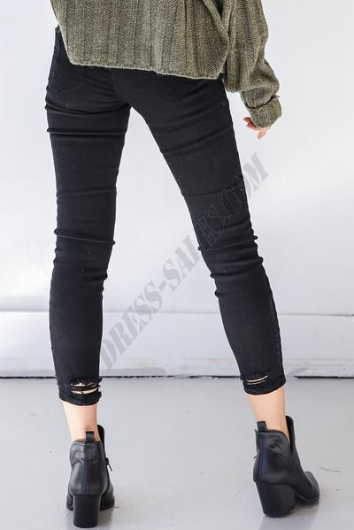 Blake Distressed Black Skinny Jeans ● Dress Up Sales - -4