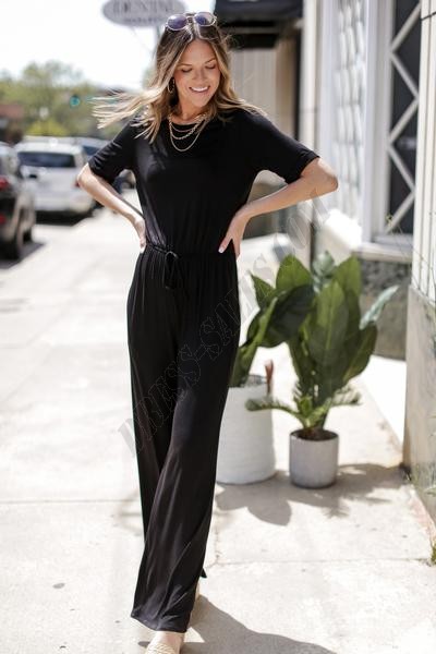 On Discount ● Easy Going Wide Leg Jumpsuit ● Dress Up - -0