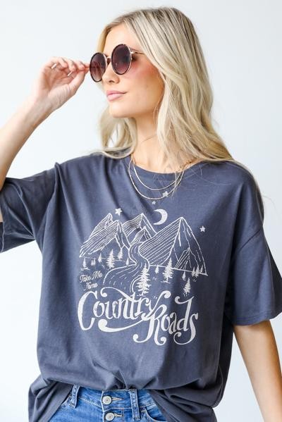 On Discount ● Country Roads Graphic Tee ● Dress Up - -5