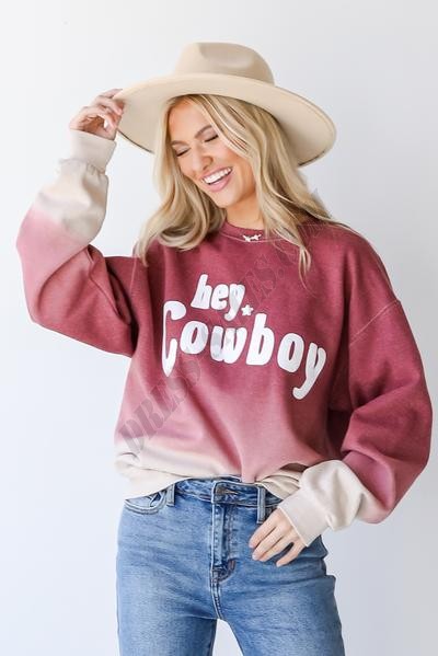 On Discount ● Hey Cowboy Ombre Pullover ● Dress Up - -3