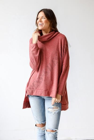 On Discount ● Cozy Promise Cowl Neck Knit Top ● Dress Up - -3