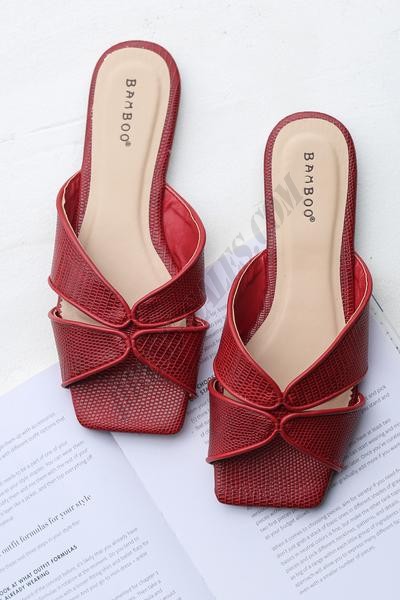 Venice Square Toe Slide Sandals ● Dress Up Sales - -2
