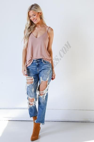 Hannah Distressed Boyfriend Jeans ● Dress Up Sales - -3