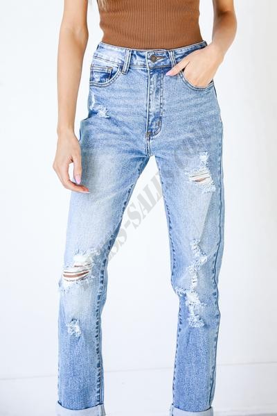 Jamie Distressed Mom Jeans ● Dress Up Sales - -0
