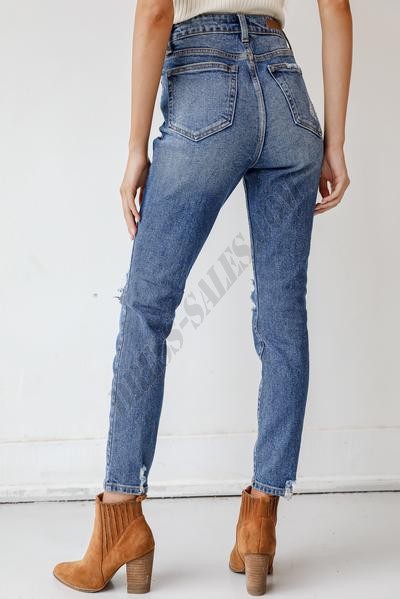 Caroline Distressed Mom Jeans ● Dress Up Sales - -5