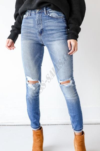 Delilah Distressed Skinny Jeans ● Dress Up Sales - -0