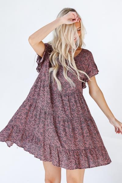 On Discount ● In The Moment Floral Mini Dress ● Dress Up - -4