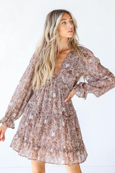 Headed For Romance Tiered Floral Dress ● Dress Up Sales - -5
