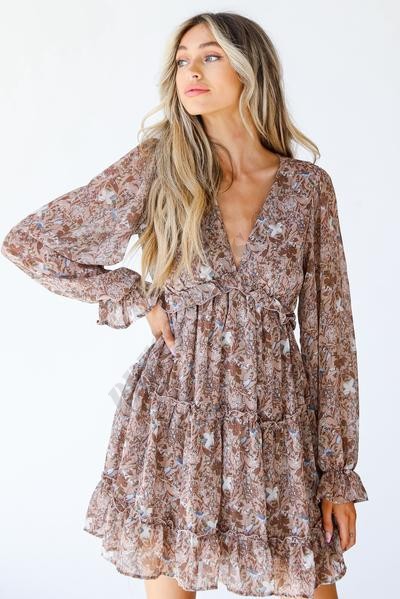 Headed For Romance Tiered Floral Dress ● Dress Up Sales - -0