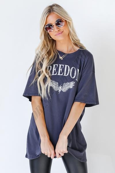 Freedom Oversized Graphic Tee ● Dress Up Sales - -1