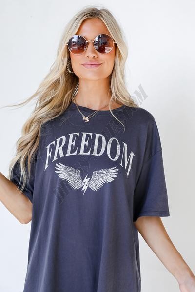 Freedom Oversized Graphic Tee ● Dress Up Sales - -4