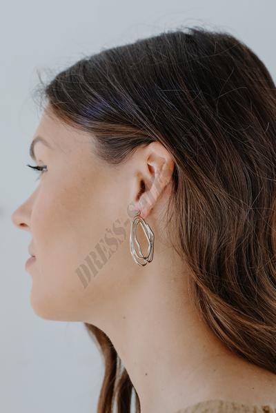 On Discount ● Carly Gold Statement Earrings ● Dress Up - -0