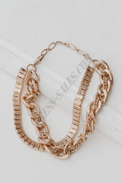 On Discount ● Avery Gold Layered Bracelet ● Dress Up - -1