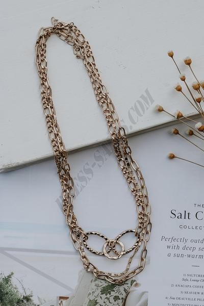 On Discount ● Willow Gold Layered Necklace ● Dress Up - -3