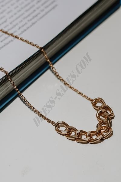 On Discount ● Alyssa Gold Chain Necklace ● Dress Up - -2