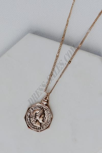 On Discount ● Lizzie Gold Coin Necklace ● Dress Up - -1